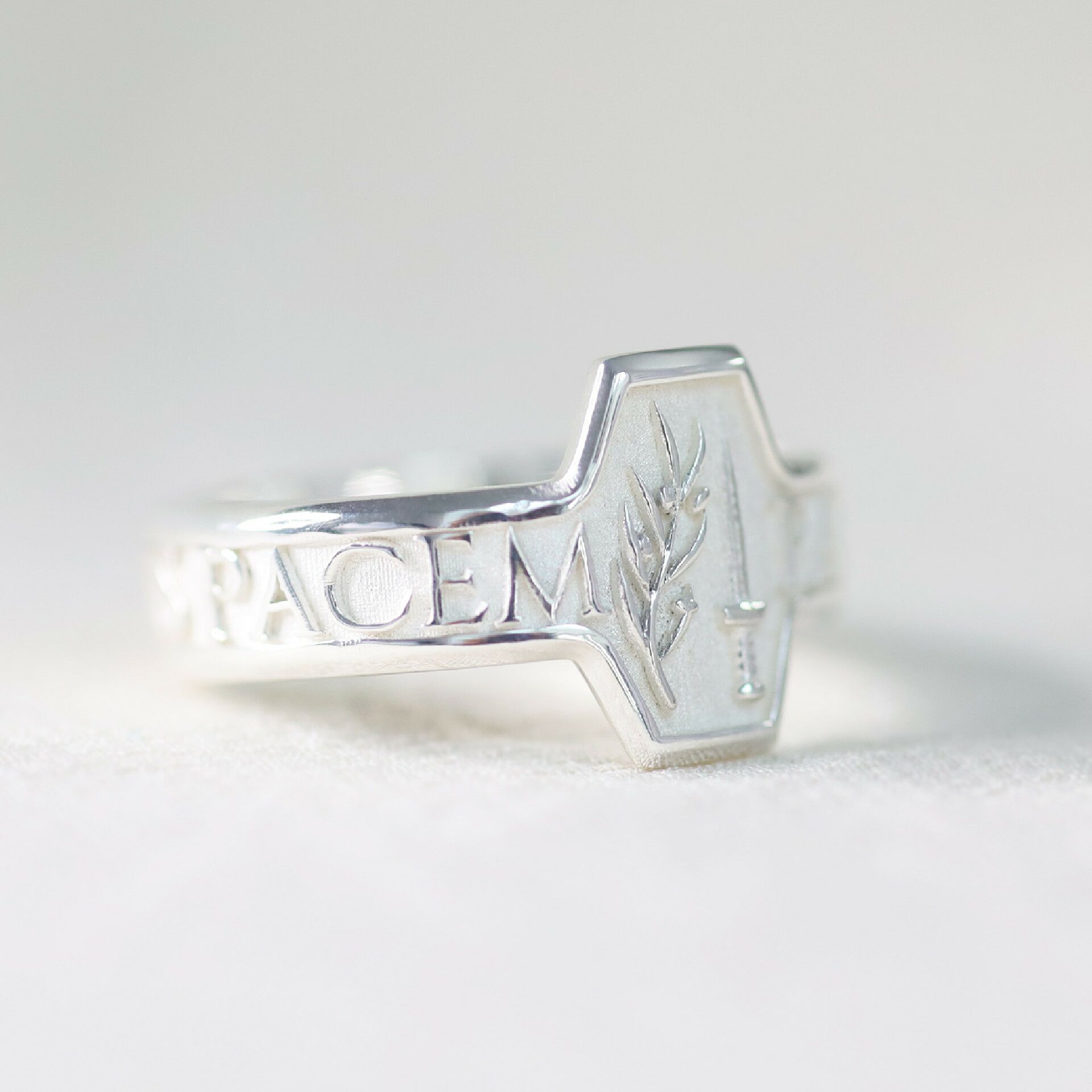 Bague Créateur 23ème Fusion En Verre Industriel Violet - Design Très Classe Et Chic, Neuf Sans Emballage