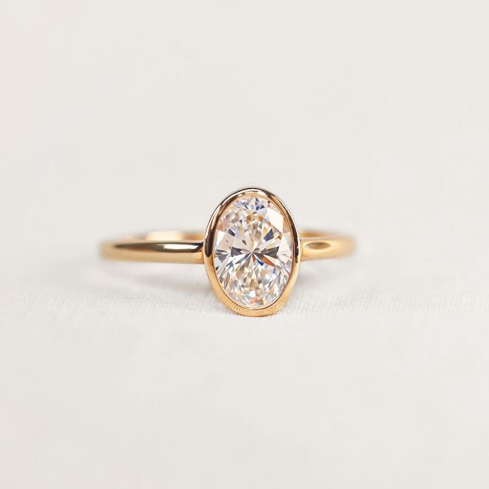 Solitaire sur mesure en or jaune 750 millièmes