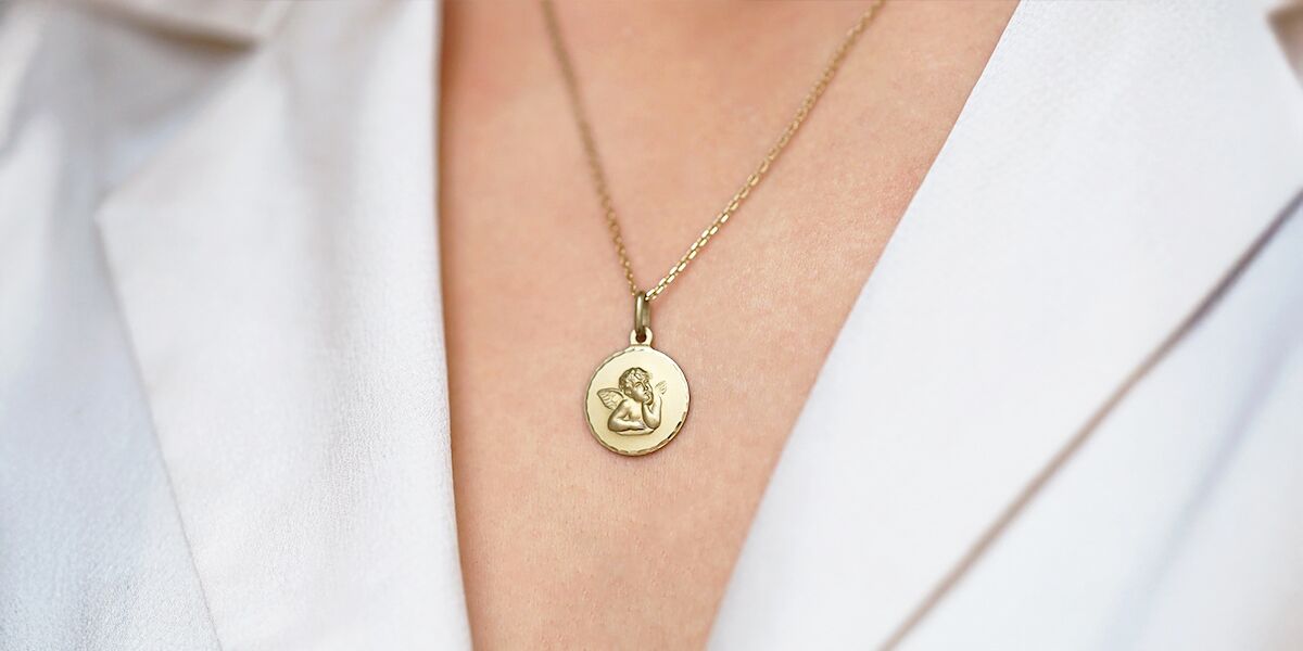 Médaille Ange en or jaune