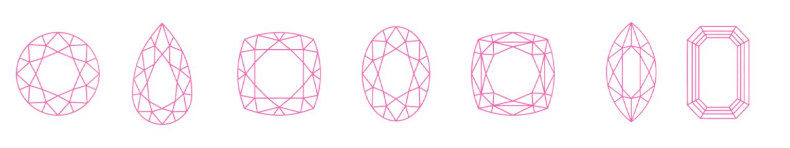 Schéma des différentes formes de pierres