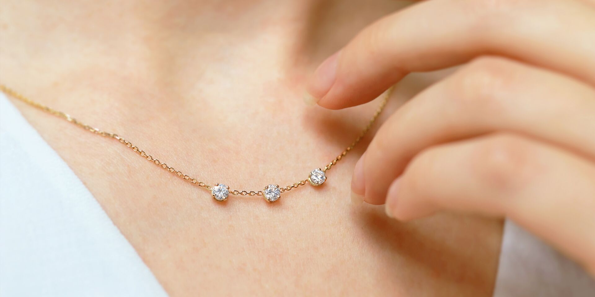 Collier Amber en or jaune 750 millièmes et diamants