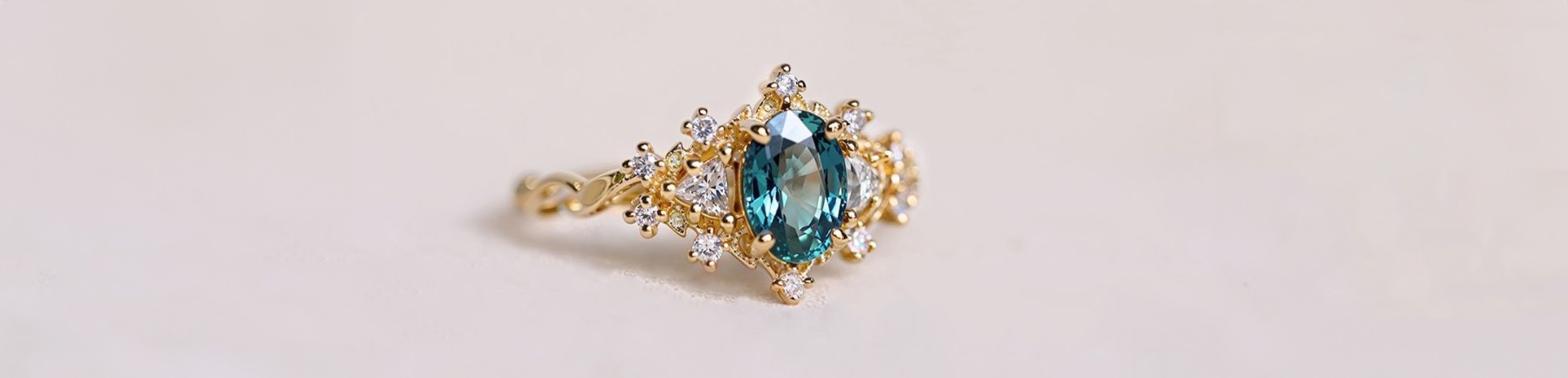 bague della saphir vert