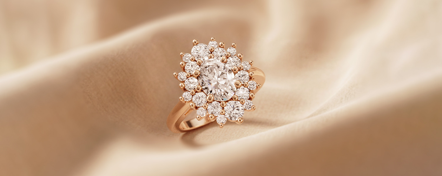 Bague de fiancaille pour femme en or rose - Maison Salmon