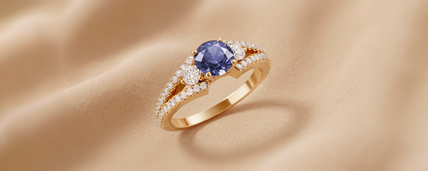Bague de fiancaille en saphir pour femme - Maison Salmon