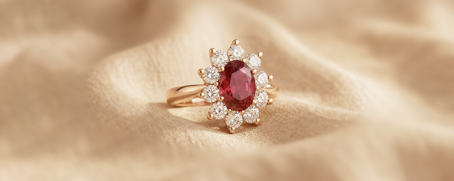 Bague de fiancaille en rubis pour femme - Maison Salmon
