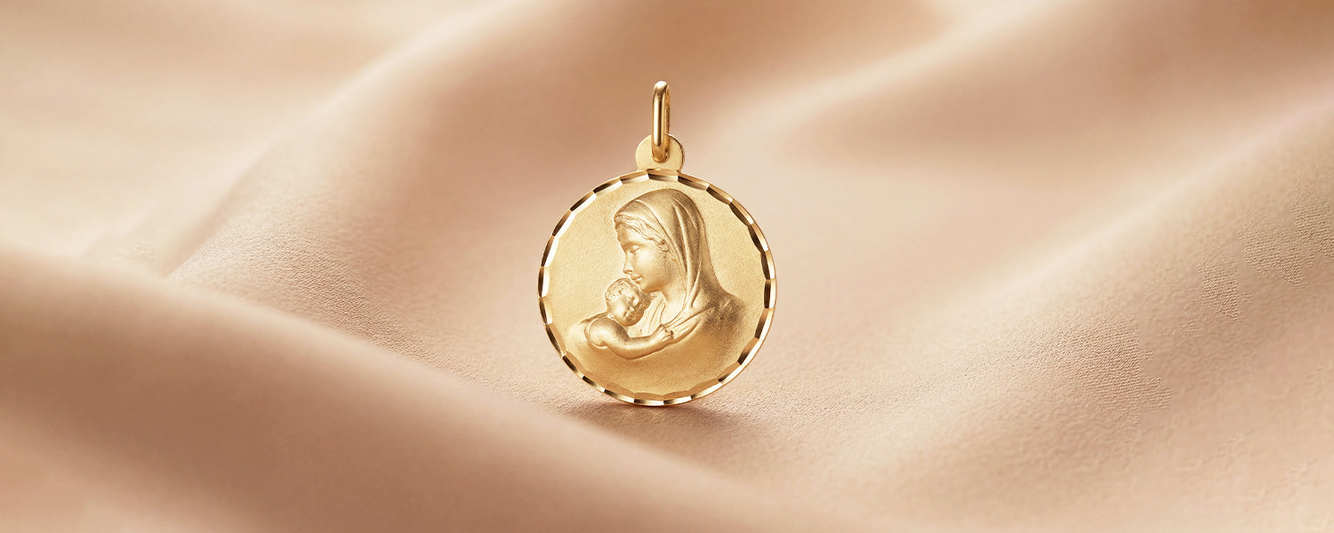 Medaille de bapteme et communion fille et garçon - Maison Salmon