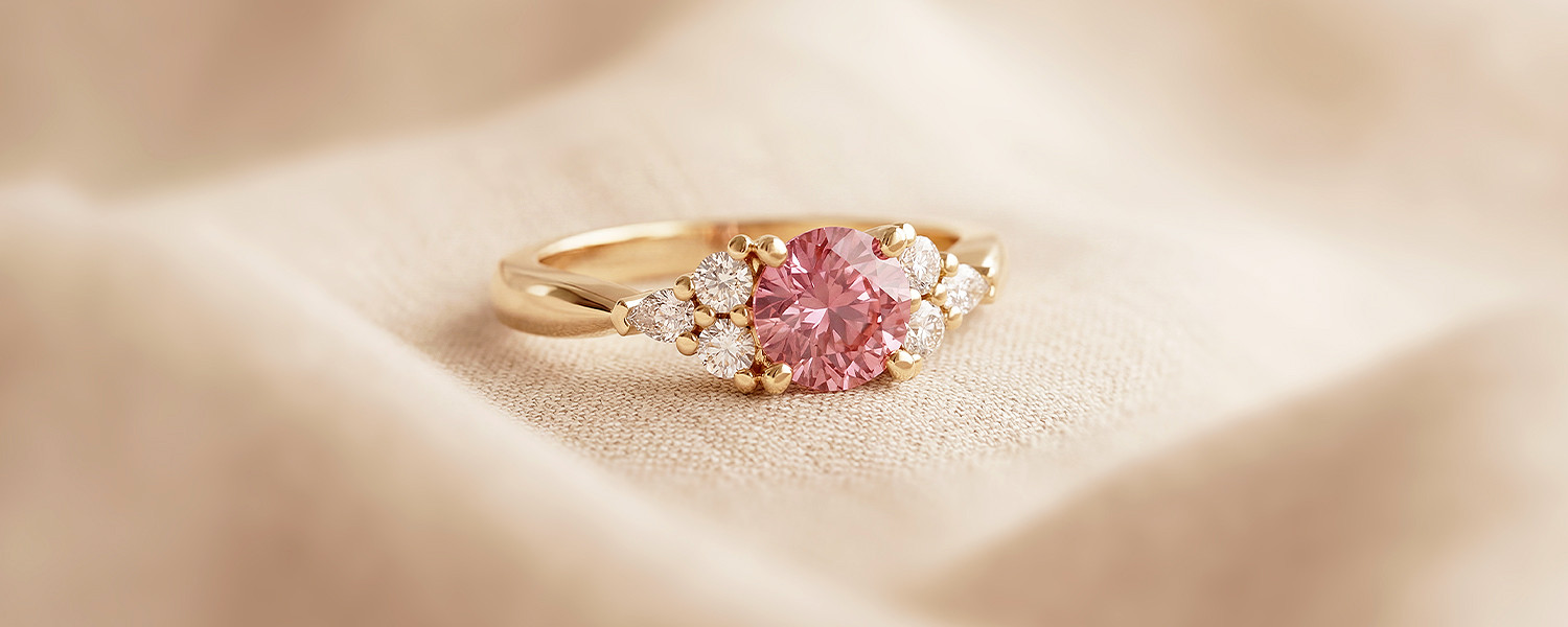 Bague de fiancaille en tourmaline rose pour femme - Maison Salmon