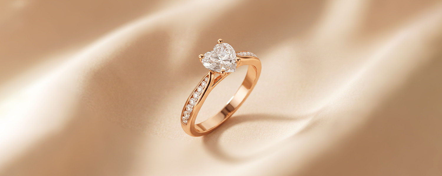 Bague de fiancaille coeur pour femme - Maison Salmon
