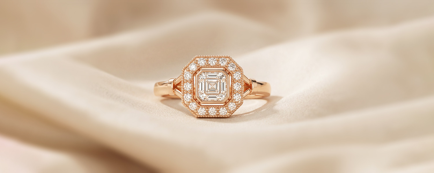 Bague de fiancaille asscher pour femme - Maison Salmon